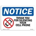 thumbnail image 1 of OSHA Notice Sign - NOTICE Thank You For Silencing Your Cell Phone | Decal | Protect Your Business, Construction Site |  Made in the USA, 1 of 4
