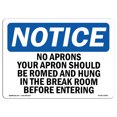 thumbnail image 1 of OSHA Notice Sign - No Aprons Your Apron Should Be Removed And | Decal | Protect Your Business, Construction Site |  Made in the USA, 1 of 4