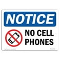 thumbnail image 1 of OSHA Notice Sign - No Cell Phones, 1 of 1