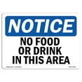 thumbnail image 1 of OSHA Notice Sign - No Food Or Drink In This Area | Plastic Sign | Protect Your Business, Construction Site, Warehouse & Shop Area |  Made in the USA, 1 of 5