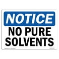 thumbnail image 1 of OSHA Notice Sign - No Pure Solvents | Plastic Sign | Protect Your Business, Construction Site, Warehouse & Shop Area |  Made in the USA, 1 of 5