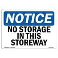 thumbnail image 1 of OSHA Notice Sign - No Storage In This Doorway | Plastic Sign | Protect Your Business, Construction Site, Warehouse & Shop Area |  Made in the USA, 1 of 5