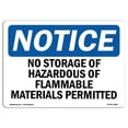 thumbnail image 1 of OSHA Notice Sign - No Storage of Hazardous or Flammable Materials, 1 of 4