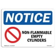 thumbnail image 1 of OSHA Notice Sign - Non-Flammable Empty Cylinders Sign With Symbol | Decal | Protect Your Business, Construction Site |  Made in the USA, 1 of 4