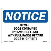 OSHA Notice Sign - OSHA Beware of Dog Sign | Plastic Sign | Protect Your Business, Construction Site, Warehouse & Shop Area | Made in the USA