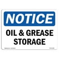 thumbnail image 1 of OSHA Notice Sign - Oil And Grease Storage | Decal | Protect Your Business, Construction Site, Warehouse & Shop Area |  Made in the USA, 1 of 4