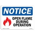 thumbnail image 1 of OSHA Notice Sign - Open Flame During Operation Sign With Symbol | Decal | Protect Your Business, Construction Site |  Made in the USA, 1 of 4