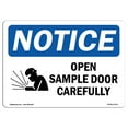 thumbnail image 1 of OSHA Notice Sign - Open Sample Door Slowly | Plastic Sign | Protect Your Business, Construction Site, Warehouse & Shop Area |  Made in the USA, 1 of 5