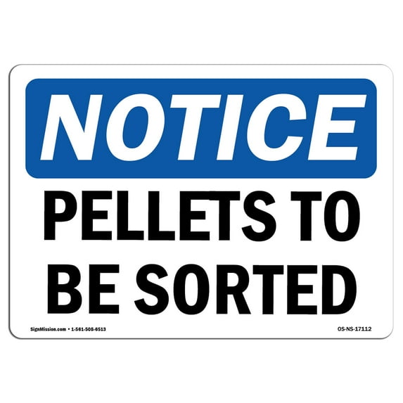 OSHA Notice Sign - Pallets To Be Sorted | Decal | Protect Your Business, Construction Site, Warehouse & Shop Area | Made in the USA