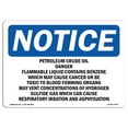 thumbnail image 1 of OSHA Notice Sign - Petroleum Crude Oil Danger Flammable Liquid | Plastic Sign | Protect Your Business, Work Site, Warehouse & Shop Area |  Made in the USA, 1 of 5