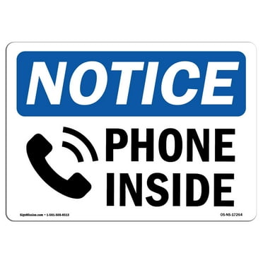 OSHA Notice Sign - Phone Inside | Plastic Sign | Protect Your Business, Construction Site, Warehouse & Shop Area |  Made in the USA