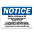 thumbnail image 1 of OSHA Notice Sign - Playground Rules Adult Supervision Recommended | Decal | Protect Your Business, Construction Site |  Made in the USA, 1 of 4
