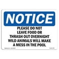 thumbnail image 1 of OSHA Notice Sign - Please Do Not Leave Food Or Trash Out Overnight | Decal | Protect Your Business, Construction Site |  Made in the USA, 1 of 4