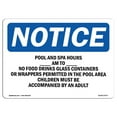 thumbnail image 1 of OSHA Notice Sign - Pool & Spa Hours ____ Am To ____ Pm No Food | Plastic Sign | Protect Your Business, Work Site, Warehouse & Shop Area |  Made in the USA, 1 of 5