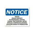 thumbnail image 1 of OSHA Notice Sign - Posted Private Property No Trespassing | Decal | Protect Your Business Construction Site |  Made in the USA, 1 of 4