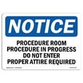 thumbnail image 1 of OSHA Notice Sign - Procedure Room Procedure In Progress Do | Plastic Sign | Protect Your Business, Work Site, Warehouse & Shop Area |  Made in the USA, 1 of 5
