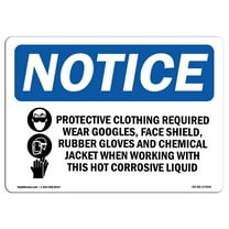 OSHA Notice Sign - Protective Clothing Required Sign With Symbol | Decal | Protect Your Business, Construction Site | Made in the USA