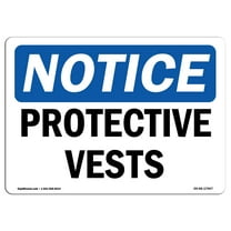 OSHA Notice Sign - Protective Vests | Decal | Protect Your Business, Construction Site, Warehouse & Shop Area |  Made in the USA