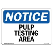 OSHA Notice Sign - Pump Testing Area | Plastic Sign | Protect Your Business, Construction Site, Warehouse & Shop Area | Made in the USA