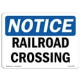 thumbnail image 1 of OSHA Notice Sign - Railroad Crossing | Plastic Sign | Protect Your Business, Construction Site, Warehouse & Shop Area |  Made in the USA, 1 of 5