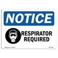 thumbnail image 1 of OSHA Notice Sign - Respirator Required | Plastic Sign | Protect Your Business, Construction Site, Warehouse & Shop Area |  Made in the USA, 1 of 5