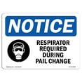 thumbnail image 1 of OSHA Notice Sign - Respirators Required During |  Aluminum Sign | Protect Your Business, Construction Site, Warehouse & Shop Area |  Made in the USA, 1 of 6
