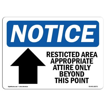 OSHA Notice Sign - Restricted Area Appropriate Sign With Symbol | Decal | Protect Your Business, Construction Site |  Made in the USA