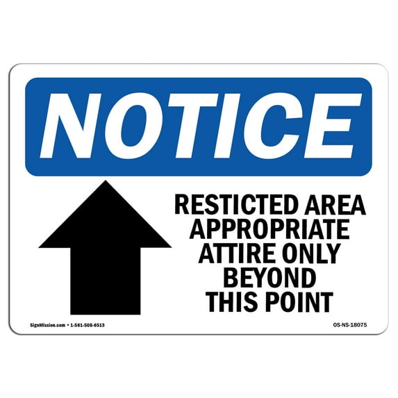 OSHA Notice Sign - Restricted Area Appropriate Sign With Symbol | Decal | Protect Your Business, Construction Site | Made in the USA