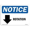 thumbnail image 1 of OSHA Notice Sign - Rotation [Down Arrow] | Plastic Sign | Protect Your Business, Construction Site, Warehouse & Shop Area |  Made in the USA, 1 of 5