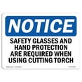 thumbnail image 1 of OSHA Notice Sign - Safety Glasses And Hand Protection Are Required | Plastic Sign | Protect Your Business, Work Site, Warehouse |  Made in the USA, 1 of 5