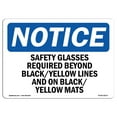thumbnail image 1 of OSHA Notice Sign - Safety Glasses Required Beyond Black Yellow | Decal | Protect Your Business, Construction Site |  Made in the USA, 1 of 4