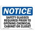 thumbnail image 1 of OSHA Notice Sign - Safety Glasses Required Prior To Opening | Plastic Sign | Protect Your Business, Work Site, Warehouse & Shop Area |  Made in the USA, 1 of 5