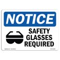 thumbnail image 1 of OSHA Notice Sign - Safety Glasses Required Sign With Symbol | Decal | Protect Your Business, Construction Site |  Made in the USA, 1 of 4