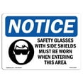 thumbnail image 1 of OSHA Notice Sign - Safety Glasses With Side Shields Sign With Symbol | Decal | Protect Your Business, Construction Site |  Made in the USA, 1 of 4