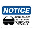 thumbnail image 1 of OSHA Notice Sign - Safety Goggles Must Be Worn | Plastic Sign | Protect Your Business, Construction Site, Warehouse & Shop Area |  Made in the USA, 1 of 5