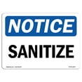 thumbnail image 1 of OSHA Notice Sign - Sanitize | Plastic Sign | Protect Your Business, Construction Site, Warehouse & Shop Area |  Made in the USA, 1 of 5
