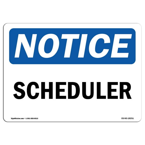 OSHA Notice Sign - Scheduler | Decal | Protect Your Business, Construction Site, Warehouse & Shop Area |  Made in the USA