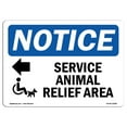 thumbnail image 1 of OSHA Notice Sign - Service Animal Relief Area [Left Sign With Symbol | Decal | Protect Your Business, Construction Site |  Made in the USA, 1 of 4