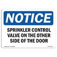 thumbnail image 1 of OSHA Notice Sign - Sprinkler Control Valve On The Other Side | Plastic Sign | Protect Your Business, Work Site, Warehouse & Shop Area |  Made in the USA, 1 of 5