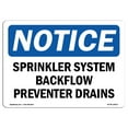 thumbnail image 1 of OSHA Notice Sign - Sprinkler System Backflow Preventer Drains | Plastic Sign | Protect Your Business, Work Site, Warehouse & Shop Area |  Made in the USA, 1 of 5
