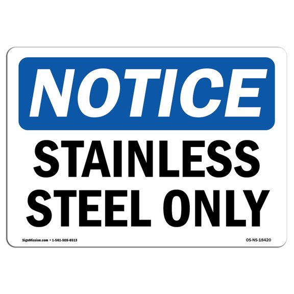 OSHA Notice Sign - Stainless Steel Only | Plastic Sign | Protect Your Business, Construction Site, Warehouse & Shop Area |  Made in the USA