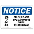 thumbnail image 1 of OSHA Notice Sign - Sulfuric Acid PPE Mandatory | Plastic Sign | Protect Your Business, Construction Site, Warehouse & Shop Area |  Made in the USA, 1 of 5