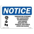thumbnail image 1 of OSHA Notice Sign - Temperature Extremes May Cause Sign With Symbol | Decal | Protect Your Business, Construction Site |  Made in the USA, 1 of 4