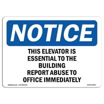 OSHA Notice Sign - This Elevator Is Essential To The Building | Decal | Protect Your Business, Construction Site |  Made in the USA