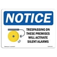 thumbnail image 1 of OSHA Notice Sign - Trespassing On These Premises Sign With Symbol | Decal | Protect Your Business, Construction Site |  Made in the USA, 1 of 4
