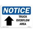 thumbnail image 1 of OSHA Notice Sign - Truck Overflow Area [Up Arrow] Sign With Symbol | Decal | Protect Your Business, Construction Site |  Made in the USA, 1 of 4
