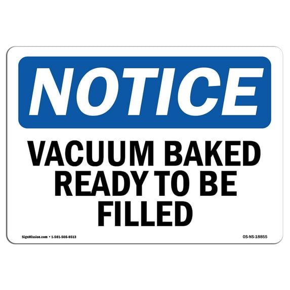 OSHA Notice Sign - Vacuum Baked Ready To Be Filled | Plastic Sign | Protect Your Business, Construction Site, Warehouse & Shop Area | Made in the USA