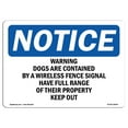 thumbnail image 1 of OSHA Notice Sign - Warning Dogs Are Contained By A Wireless | Decal | Protect Your Business, Construction Site |  Made in the USA, 1 of 4