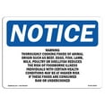thumbnail image 1 of OSHA Notice Sign - Warning Thoroughly Cooking Foods Of Animal | Decal | Protect Your Business, Construction Site |  Made in the USA, 1 of 4