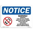 thumbnail image 1 of OSHA Notice Sign - Warning! Turn Off Cell Phones | Plastic Sign | Protect Your Business, Construction Site, Warehouse & Shop Area |  Made in the USA, 1 of 5